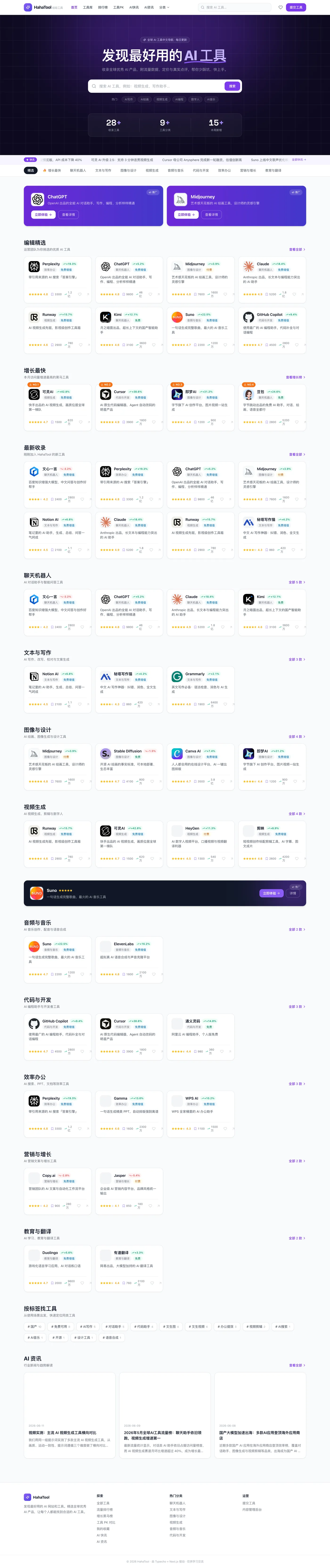 哈哈工具导航 界面截图